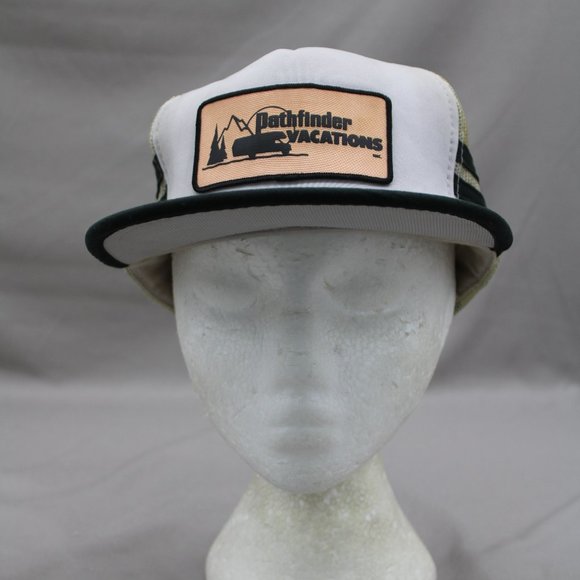 Vintage Patched Trucker Hat - Pathfinder Vacations (Motorhomes) - Adult Snapback - Picture 1 of 8